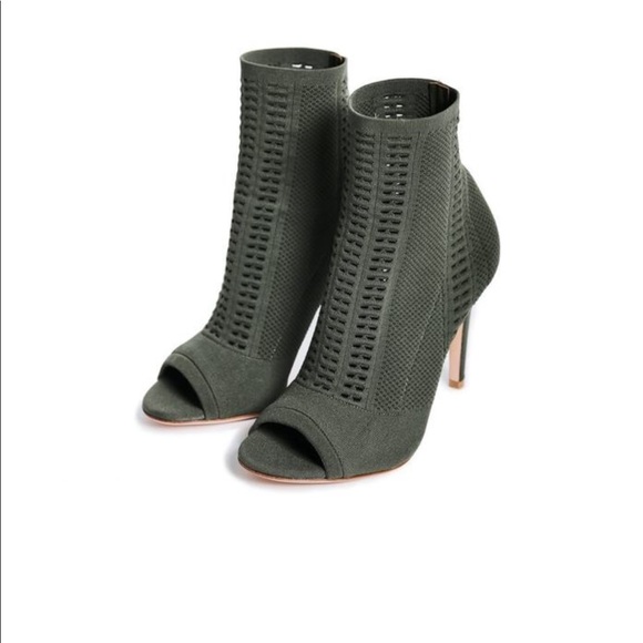 Gianvito Rossi Army green knit boots - Picture 2 of 5